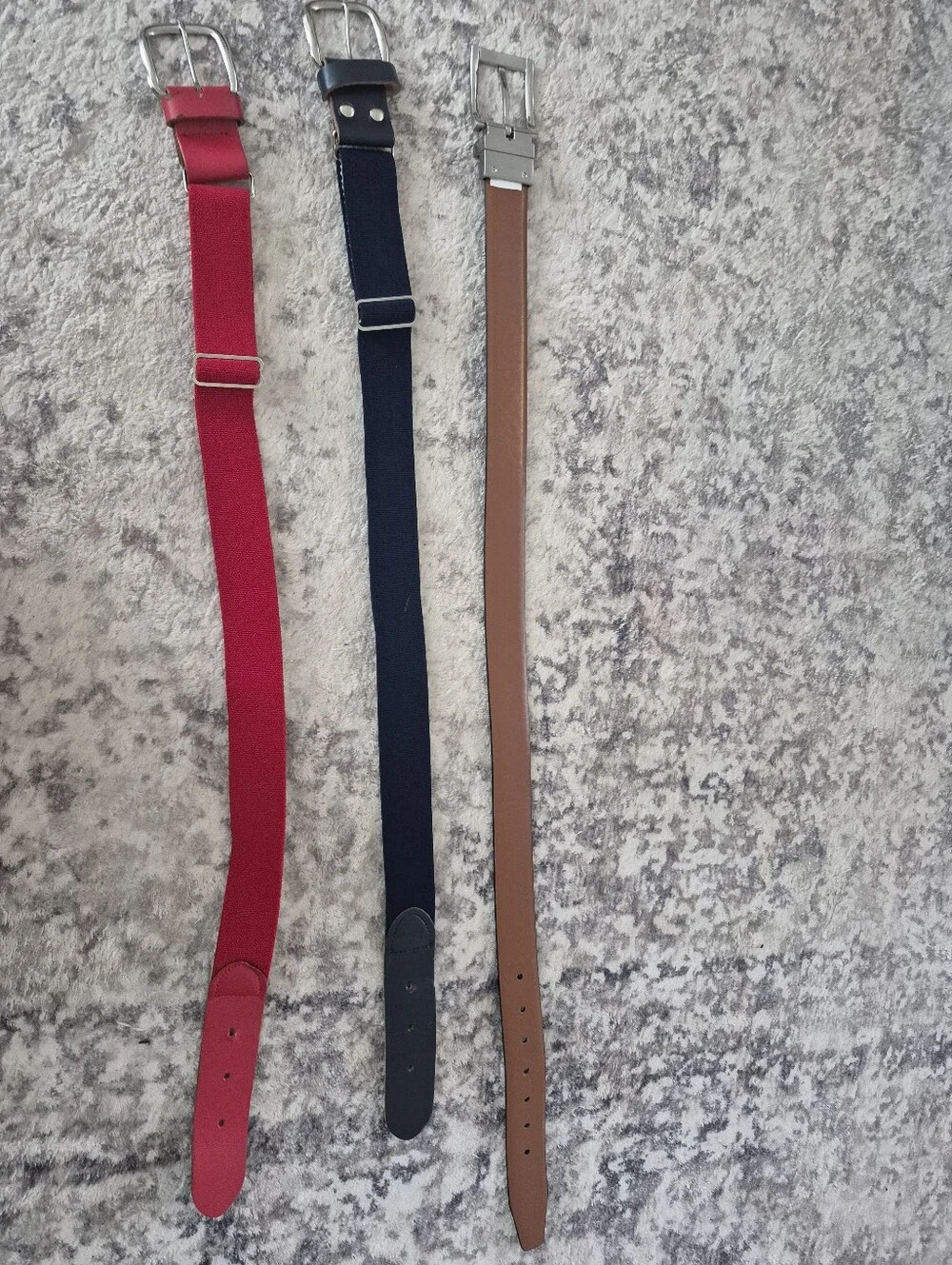 3 youth belts (black is reversible to brown)